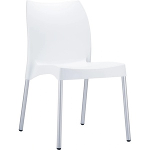 RFG Трапезен стол RFG Vito, до 120kg, полипропилен, алуминиева база, бял (049 VITA/WHITE)