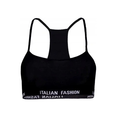 Italian Fashion mäkká dievčenská podprsenka bavlnená čierna