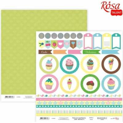 Rosa Papiere na scrapbooking 30.48 x 30.48 cm Cake delicious - No. 6