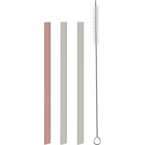 KikkaBoo Сет сламки KikkaBoo Platinum Silicone - Blush, 3 броя (31302050004) - baby