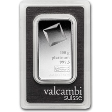 Valcambi platinový slitek 100 g