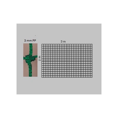 KV Řezáč Záclonka 3 x 2 m 3 mm , oko 10 cm