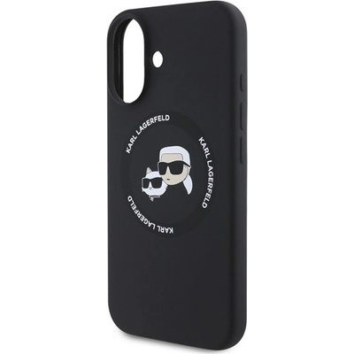 CG Mobile iPhone 16 KARL LAGERFELD SILICONE KARL&CHOUPETTE HEADS MAGSAFE Силиконов удароустойчив протектор за телефон, MagSafe, ЧЕРЕН KLHMP16SSKCHTCK (KLHMP16SSKCHTCK)