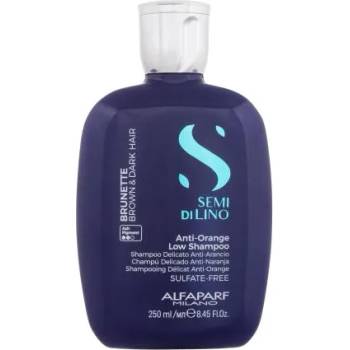 ALFAPARF Milano Semi Di Lino Anti-Orange Low Shampoo 250 ml неутрализиращ шампоан за боядисана кестенява коса за жени