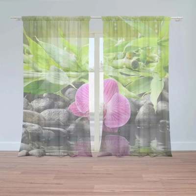 Sablio Záclony Růžová orchidej: 2ks 150x250cm
