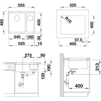Image 1 of BLANCO SUBLINE 340/160-U (523559)