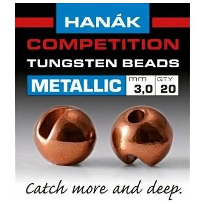 Hanák HA Metalic+tung.hlavičky hnědé 3,5mm,20ks
