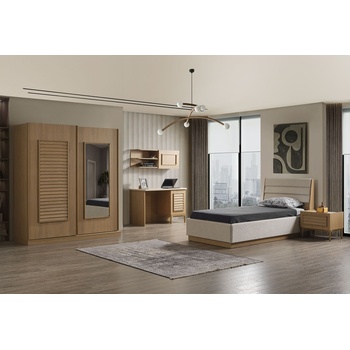 Baymob Mobilya Комплект за обзавеждане на юношеска стая hera с гардероб с плъзгащи врати