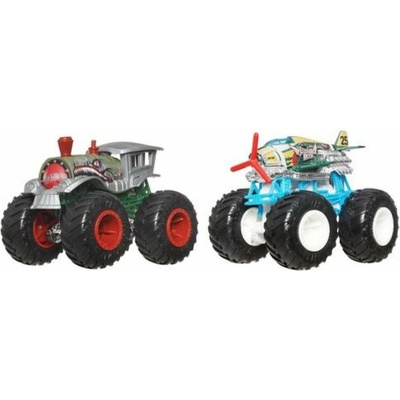 Mattel Hot Wheels Mattel Monster trucks demoliční duo Loko Punk a Airplane Mode
