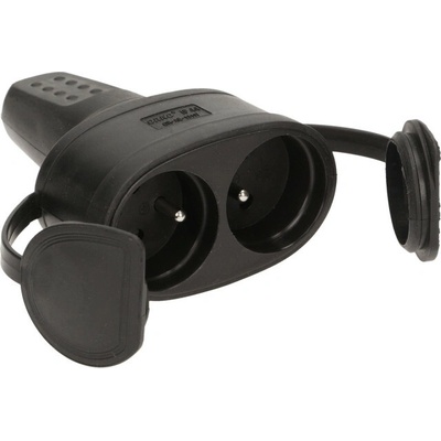 ORNO | Gumová na kabel dvojitá 2x230V, IP44 , OR-AE-13117