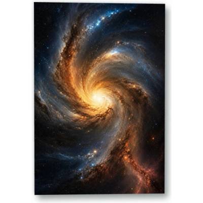 Plakát – Spirální galaxie se zářivým jádrem 90 × 135 cm Bez rámu Ne Bez rámu