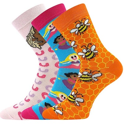 Boma 057 21 43 XII detské ponožky mix VČELKY