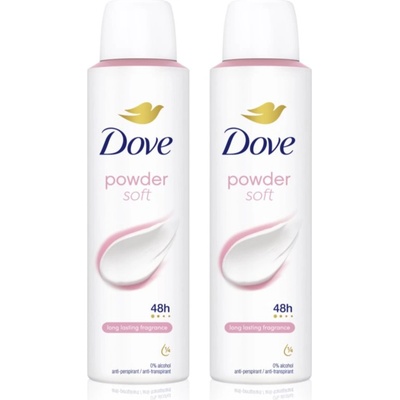 Dove Powder Soft дезодорант спрей 2x150ml