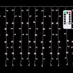 Aigostar - LED външна коледна гирлянда 150xLED/6W/230V/8 режима 1, 5x1m IP44 студено бяло + дистанционно управление (AI2202)