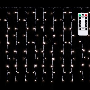 Aigostar - LED външна коледна гирлянда 150xLED/6W/230V/8 режима 1, 5x1m IP44 студено бяло + дистанционно управление (AI2202)