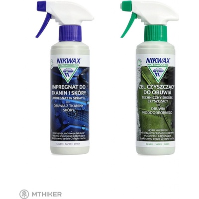 Nikwax Twin Fabric & Leather Spray/Footwear Cleaning Gel Spray 2 x 300 ml