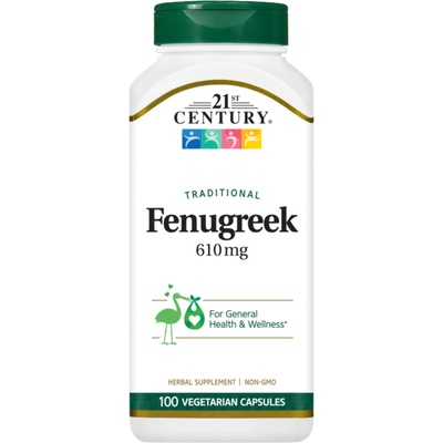 21st Century Fenugreek, 610 mg, 100 капсули, 21st Century (9141)