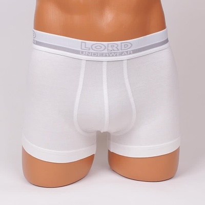 Мъжки боксер в бяло с надпис на ластика