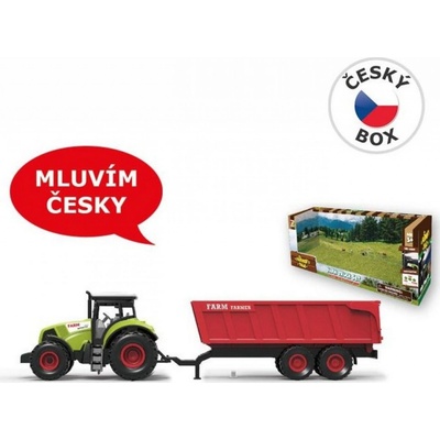 Made Traktor zelený s červeným prívesom český hlas