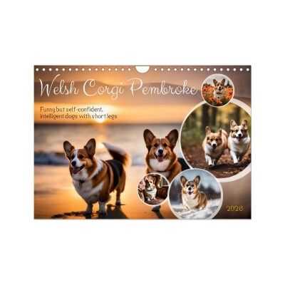 Welsh Corgi Pembroke Wall DIN A4 landscape, CALVENDO 12 Month Wall 2026