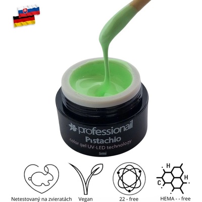 Professionail Farebný LED-UV gél Pistachio 5 ml