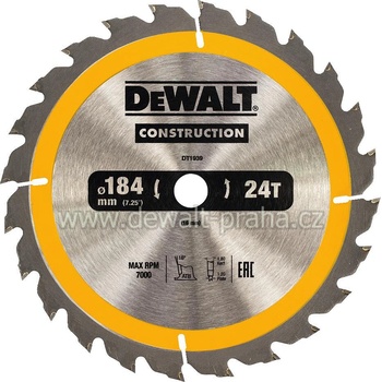 DeWALT DT1939 Pilový kotouč 184 x 16 mm 24 zubů