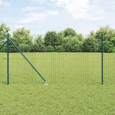OMAXI Evropský plot se hroty 25 x 1,2 m Ocel potažená PVC Zelená 239440