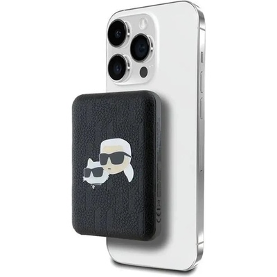 KARL LAGERFELD Преносима батерия Powerbank индуктивен KLPB5FPGKSKCHK 16W 5000mAh черен/черен Karl&Choupette Head Pin MagSafe (3666339283919)
