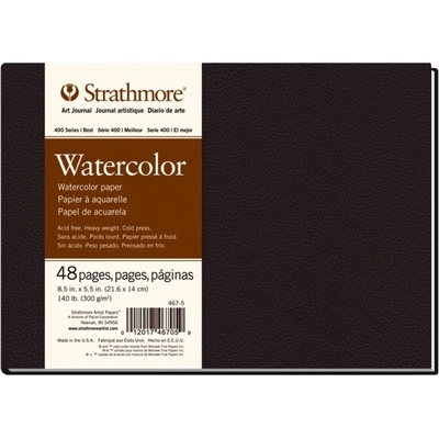 Strathmore Akvarelový skicár v pevnej väzbe 21,6 x 14 cm A5 300g 48 listov