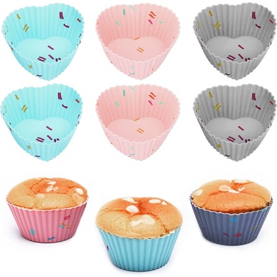 Royal Kitchen F17262 Silikónové košíčky na muffiny srdce 6ks 6x3cm