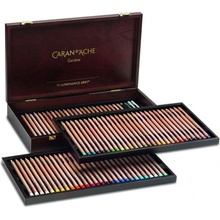 Caran d'Ache Luminance 6901 76 farieb + príslušenstvo v drevenom boxe 6901.476