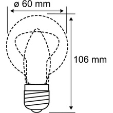 Paulmann LED žiarovka E27 5W s vláknom 2 700K číra stmievateľná 28616