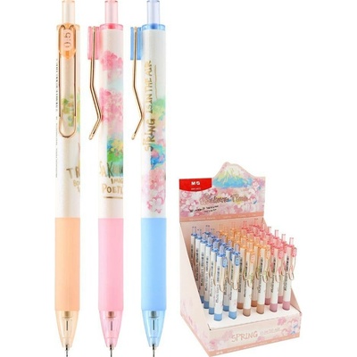 Mikrotužka / Pentelka M&G Sakura time, 0,5 mm, 2B (3 designy) – Zboží Mobilmania