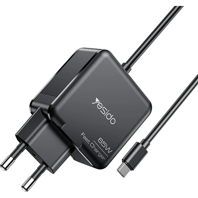 YESIDO YC75 65W PD Бързо Зарядно с 2m Type-C Кабел - EU Щепсел