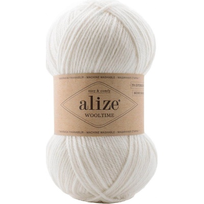 Alize Příze Wooltime 55 bílá