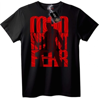 NOONEBRAND Тениска Без Страх Червен Дизайн - 6XL, Black