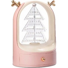 Fuzio dizajnový stojan vianočný strom na šperky Sobík ružový E28R