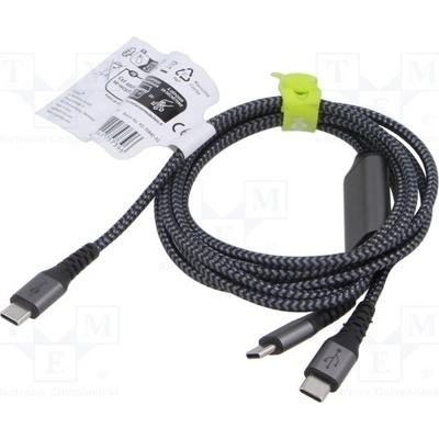 Goobay 75739 USB 2.0, USB C vidlice,USB C zástrčka 2x, 1,5m