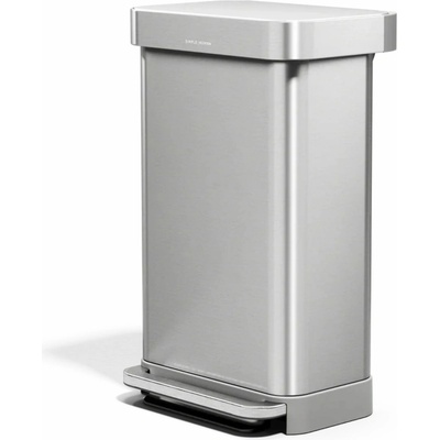 Simplehuman Pedálový oceľový v striebornej farbe 45 l