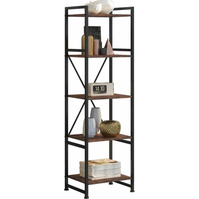 Tectake 404154 regál manchester industrial 47,5 x 34,5 x 151,5 cm - industriální dřevo tmavé, rustikální