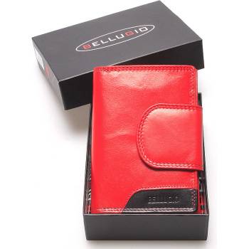 Středně velká dámská kožená peněženka červená Bellugio Calla 2 červená