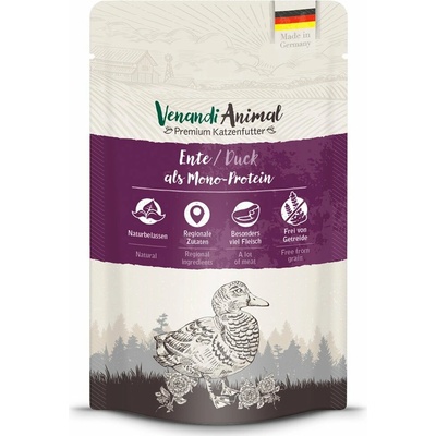Venandi Animal kachna jako jediný zdroj bílkovin 12 × 125 g