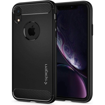Spigen Rugged Armor Case - термополиуретанов кейс с най-висока степен на защита за iPhone XR (черен-мат)