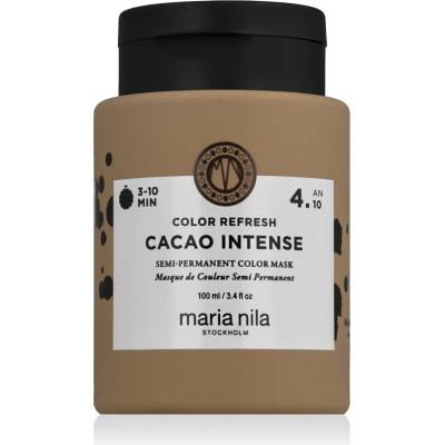 Maria Nila Colour Refresh Semi-permanent маска за коса с цветни пигменти Cacao Intense 100 ml