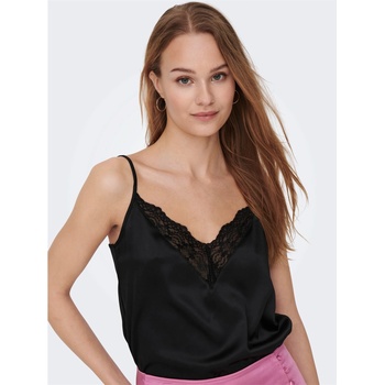 Image 1 of Only Потник Only Women's Victoria Lace Woven Cami Vest - Black