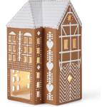 Kähler Свещник за чаена свещ GINGERBREAD LIGHTHOUSE 17 см, кафяв, керамика с глазура, Kähler (KAH693522)