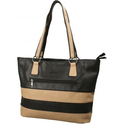 Impex dariya® Shopper/tote bag s pruhmi čierna/prírodná