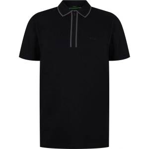 Boss Блуза с яка Boss Men's Philix Quarter Zip Cotton Short Sleeve Polo Shirt - Black 001