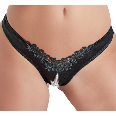 G-string With Pearls - Black Small Cottelli Collection – Zbozi.Blesk.cz