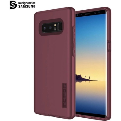 Incipio DualPro - удароустойчив хибриден кейс за Samsung Galaxy Note 8 (тъмночервен)